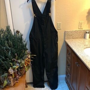 Women's Black Denim Overalls